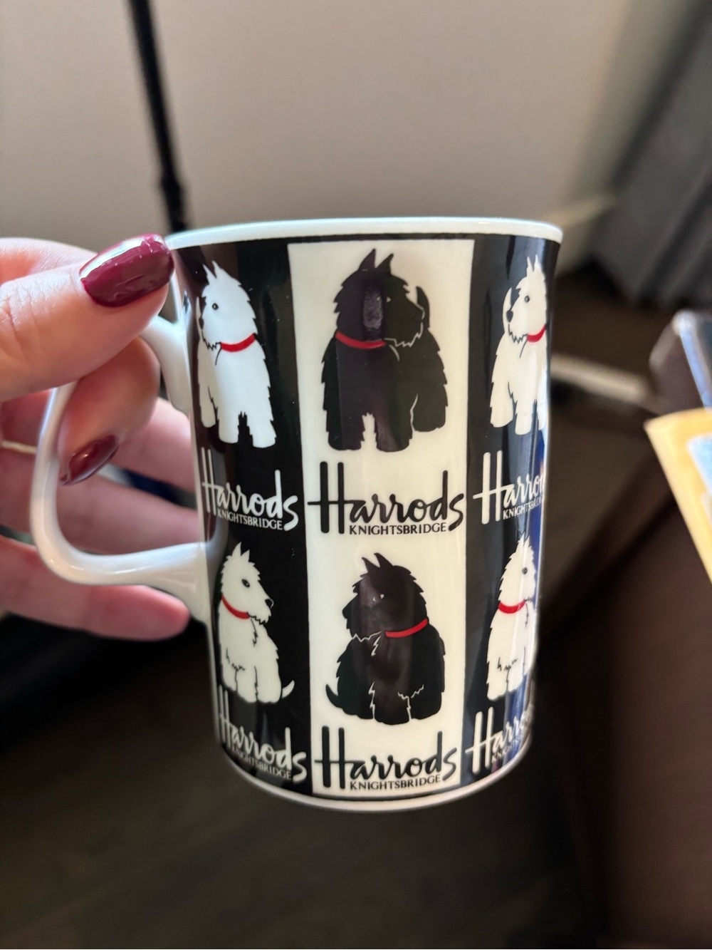 Fine bone china Dog Mug with Harrods Westie Print